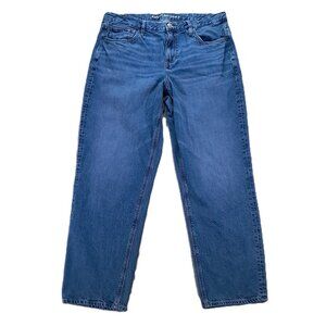 American Eagle Jean Women 36x29, Tag 16 Reg 90s Straight Blue Organic Cotton